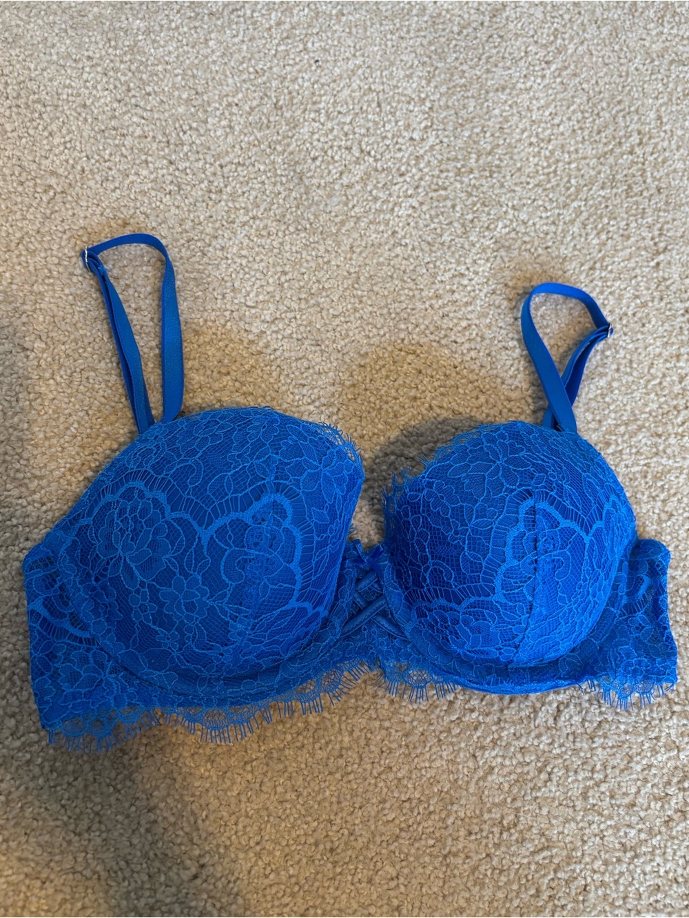 Victoria's Secret 32C Dream Angels Lightly Lined Electric Blue Bra
